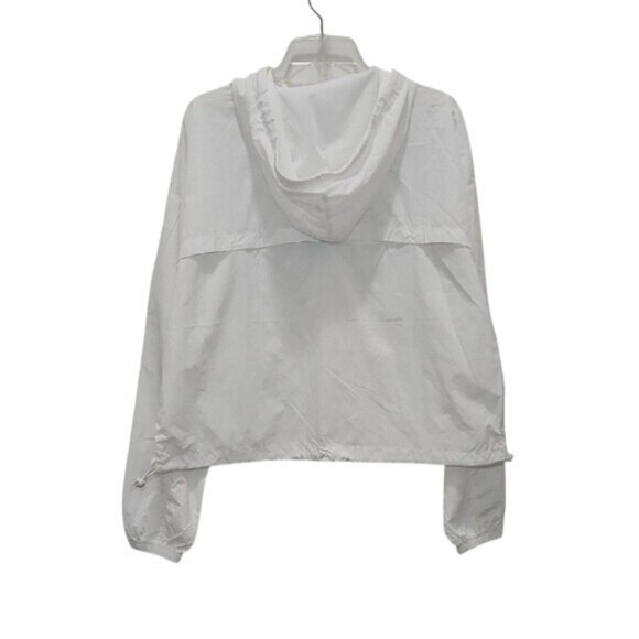 Champion Classic White Hooded Anorak Wind Jacket Small New 1/4 Zip Spellout - Picture 8 of 14